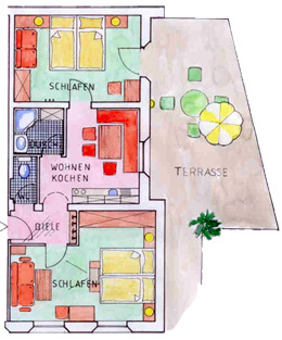 Wohnung 1 - Grundriss